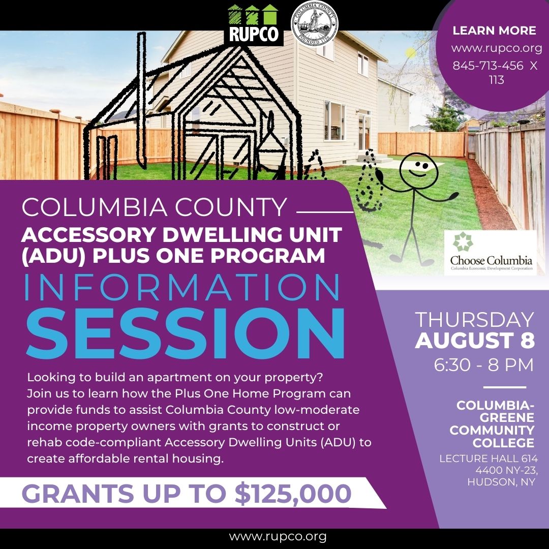 The Columbia County Plus One ADU Program Info Session - Choose Columbia